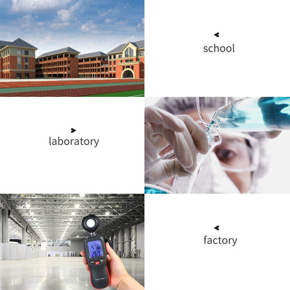 Mini Digital Lux Meter 200000 Lux Light Meter LCD Temp Sensor Max/Min Hold