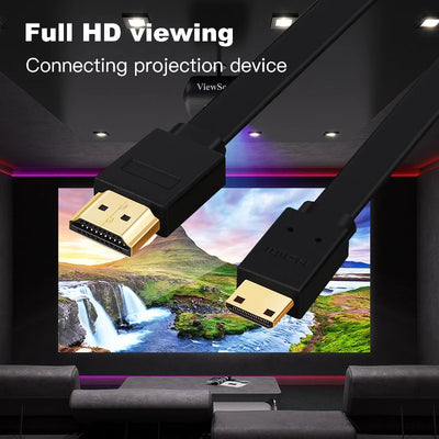 Mini HDMI to HDMI Cable V1.4 3D with Ethernet 4K HD 1080p Tablet Smart Phone solid build