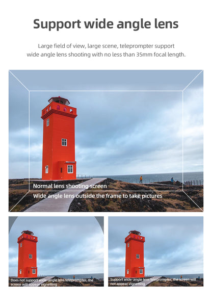 Mini Teleprompter for Mobile & DSLR Camera Recording - Portable Inscriber Artifact Video With Remote Control