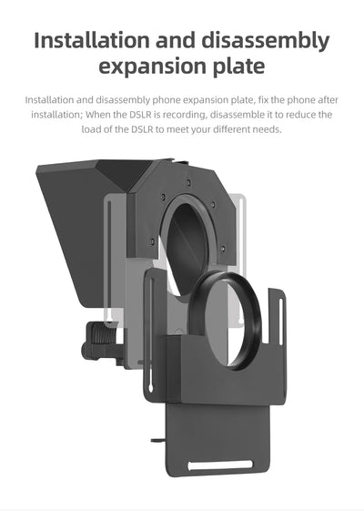 Mini Teleprompter for Mobile & DSLR Camera Recording - Portable Inscriber Artifact Video With Remote Control