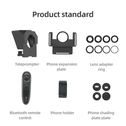 Mini Teleprompter for Mobile & DSLR Camera Recording - Portable Inscriber Artifact Video With Remote Control