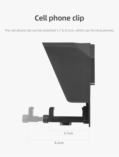 Mini Teleprompter for Mobile & DSLR Camera Recording - Portable Inscriber Artifact Video With Remote Control