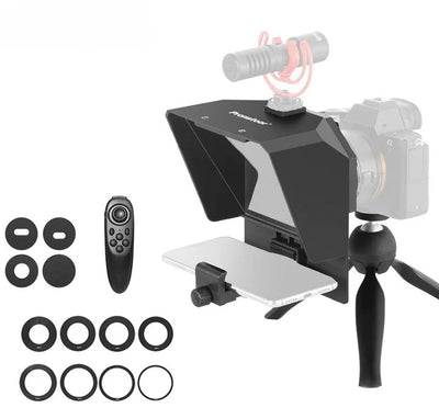 Mini Teleprompter for Mobile & DSLR Camera Recording - Portable Inscriber Artifact Video With Remote Control