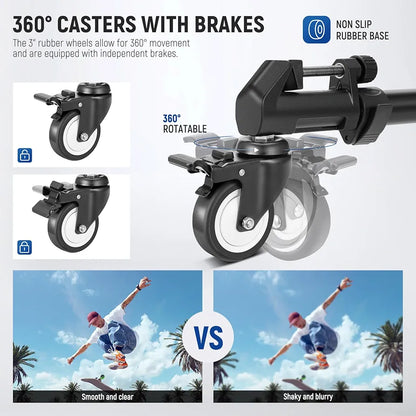 Neewer Heavy Duty Professional Universal Camera Tripod Dolly with 3-inch Rubber Wheels
