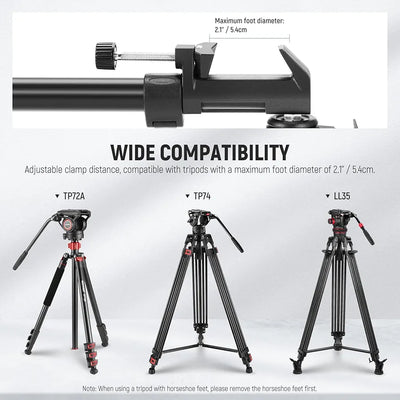 Neewer Heavy Duty Professional Universal Camera Tripod Dolly with 3-inch Rubber Wheels