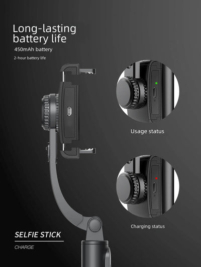 Q08 Single-axis Stabilizer Horizontal Vertical Selfie stick stand Phone Gimbal 3 in 1 Universal