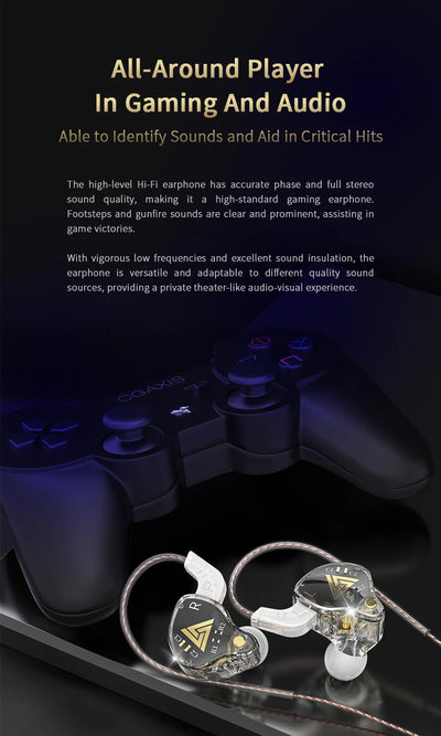 QKZ AKX DMX HIFI Heavy Bass In-Ear Earphones With Mic IEM Level 3.5mm Headphone