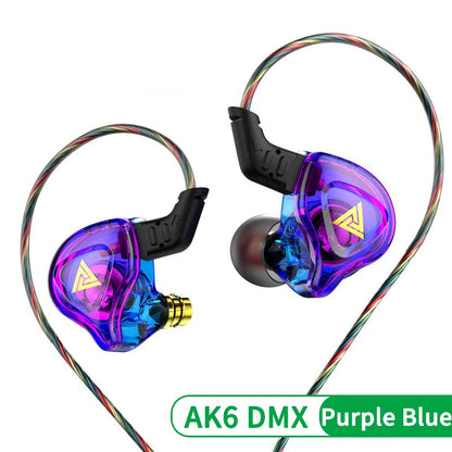 QKZ AK6 DMX HIFI Heavy Bass In-Ear Earphones With Mic IEM Level 3.5mm Headphone