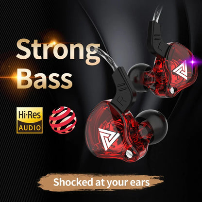 QKZ AK6 In Ear Monitor Earphone 6-Dynamic Driver Unit Headphone With Mic HIFI Headset