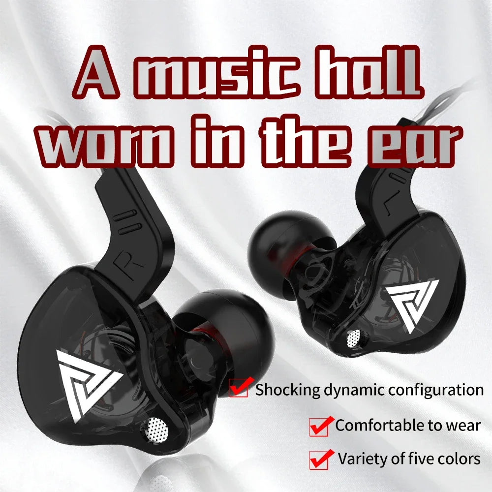 QKZ AK6 In Ear Monitor Earphone 6-Dynamic Driver Unit Headphone With Mic HIFI Headset