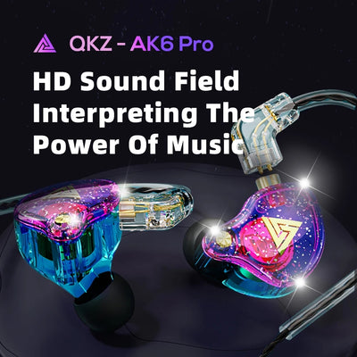 QKZ AK6 Pro Wired In-Ear Monitors IEM Earphone with Mic Noice Cancelling Headset