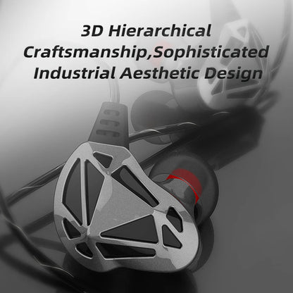 QKZ AK7 Copper Driver Wired IEM Earphones With MIC HiFi Bass Stereo Super Clear Gaming Headset