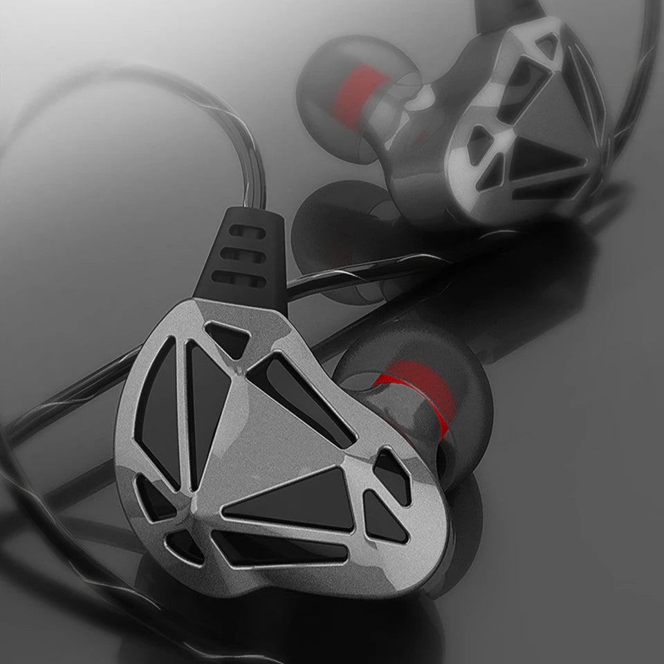 QKZ AK7 Copper Driver Wired IEM Earphones With MIC HiFi Bass Stereo Super Clear Gaming Headset