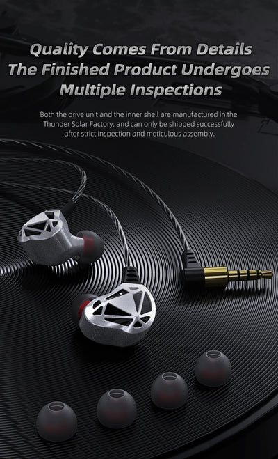 QKZ AK7 Copper Driver Wired IEM Earphones With MIC HiFi Bass Stereo Super Clear Gaming Headset