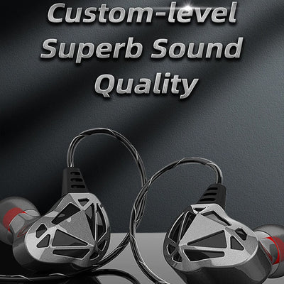 QKZ AK7 Copper Driver Wired IEM Earphones With MIC HiFi Bass Stereo Super Clear Gaming Headset