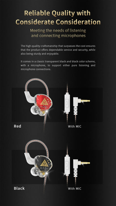 QKZ AKX DMX HIFI Heavy Bass In-Ear Earphones With Mic IEM Level 3.5mm Headphone