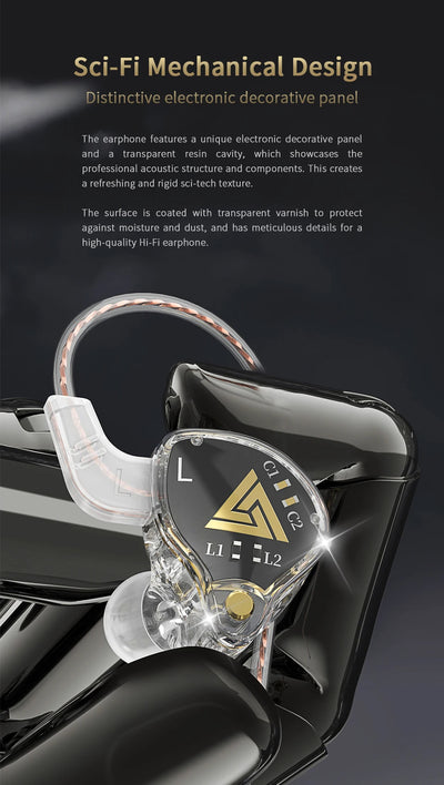 QKZ AKX DMX HIFI Heavy Bass In-Ear Earphones With Mic IEM Level 3.5mm Headphone