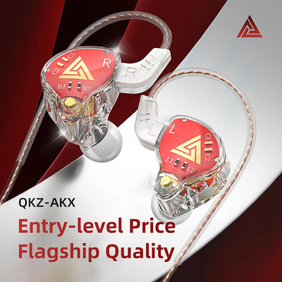 QKZ AKX DMX HIFI Heavy Bass In-Ear Earphones With Mic IEM Level 3.5mm Headphone