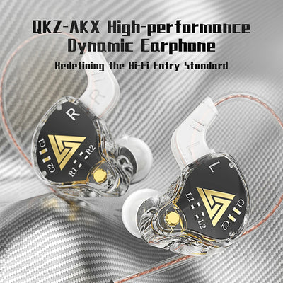 QKZ AKX DMX HIFI Heavy Bass In-Ear Earphones With Mic IEM Level 3.5mm Headphone