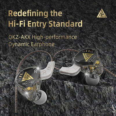QKZ AKX DMX HIFI Heavy Bass In-Ear Earphones With Mic IEM Level 3.5mm Headphone
