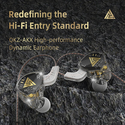 QKZ AKX DMX HIFI Heavy Bass In-Ear Earphones With Mic IEM Level 3.5mm Headphone