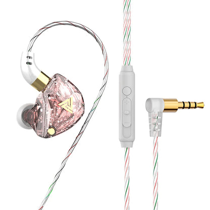 QKZ SK8 Wired IEM Headset With MIC HIFI Dynamic Stereo Heavy Bass 3.5MM AUX In Ear Monitor Earphone