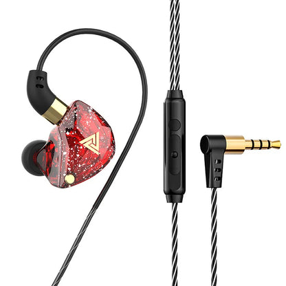 QKZ SK8 Wired IEM Headset With MIC HIFI Dynamic Stereo Heavy Bass 3.5MM AUX In Ear Monitor Earphone