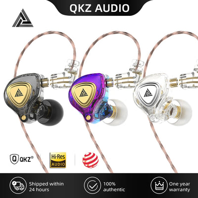QKZ ZX3 No-Mic Dynamic Earphone In-Ear Monitor HiFi Heavy Bass Wired Headphones IEM