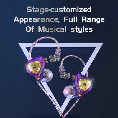 QKZ ZX3 No-Mic Dynamic Earphone In-Ear Monitor HiFi Heavy Bass Wired Headphones IEM