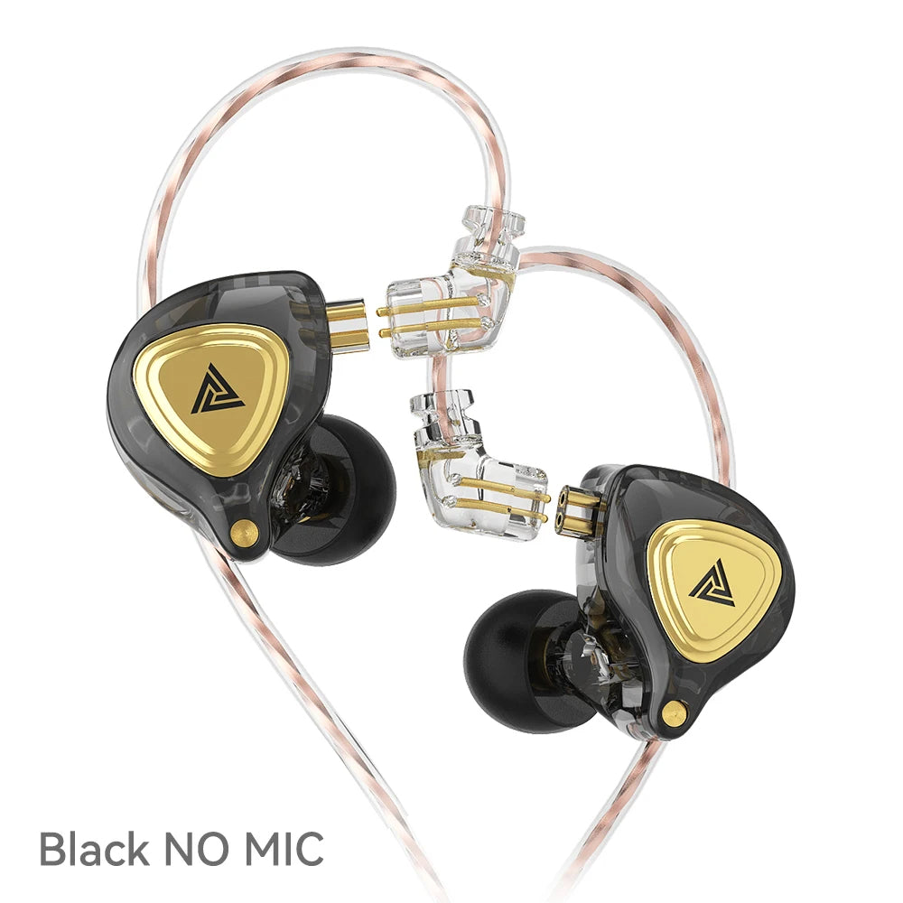 QKZ ZX3 No-Mic Dynamic Earphone In-Ear Monitor HiFi Heavy Bass Wired Headphones IEM