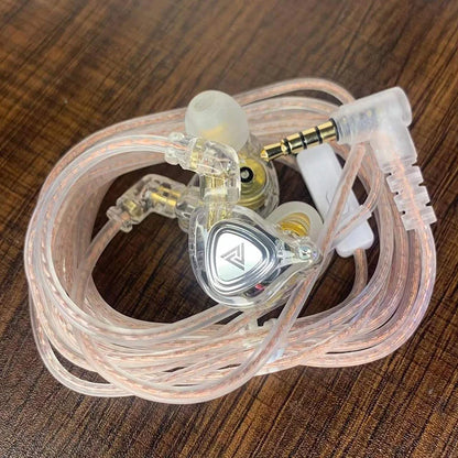 QKZ ZX3 No-Mic Dynamic Earphone In-Ear Monitor HiFi Heavy Bass Wired Headphones IEM