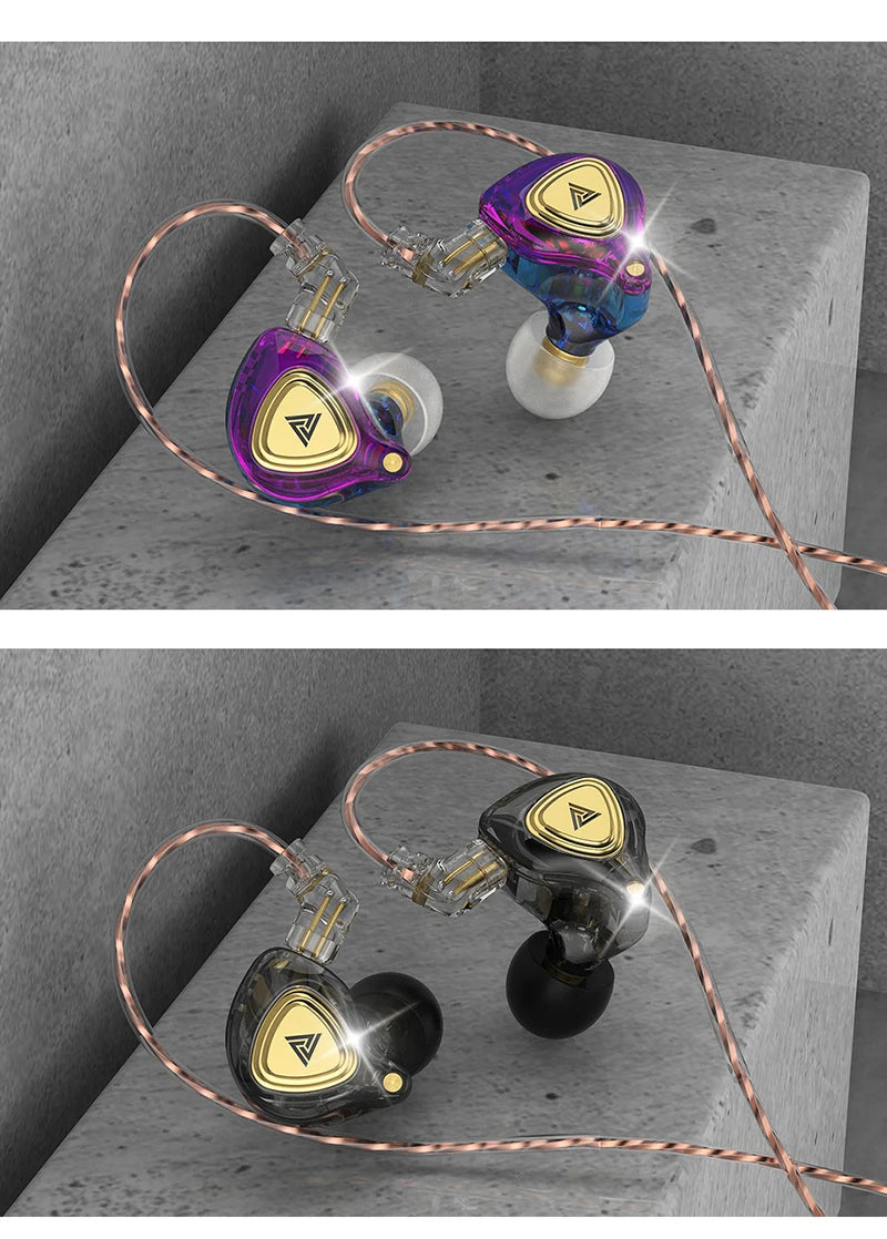 QKZ ZX3 No-Mic Dynamic Earphone In-Ear Monitor HiFi Heavy Bass Wired Headphones IEM