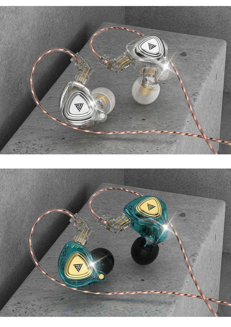 QKZ ZX3 No-Mic Dynamic Earphone In-Ear Monitor HiFi Heavy Bass Wired Headphones IEM