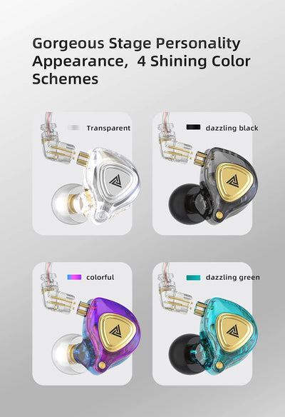 QKZ ZX3 No-Mic Dynamic Earphone In-Ear Monitor HiFi Heavy Bass Wired Headphones IEM