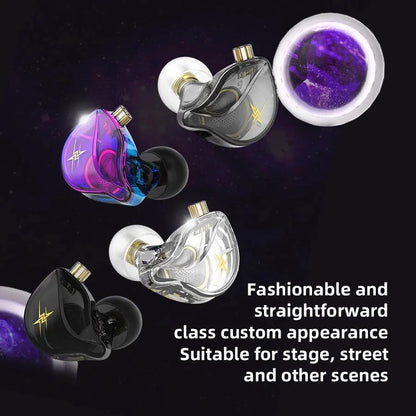 QKZ ZXT Wired In-Ear Earphones 3.5mm Jack HiFi Bass Headphones, Noise Cancelling IEM