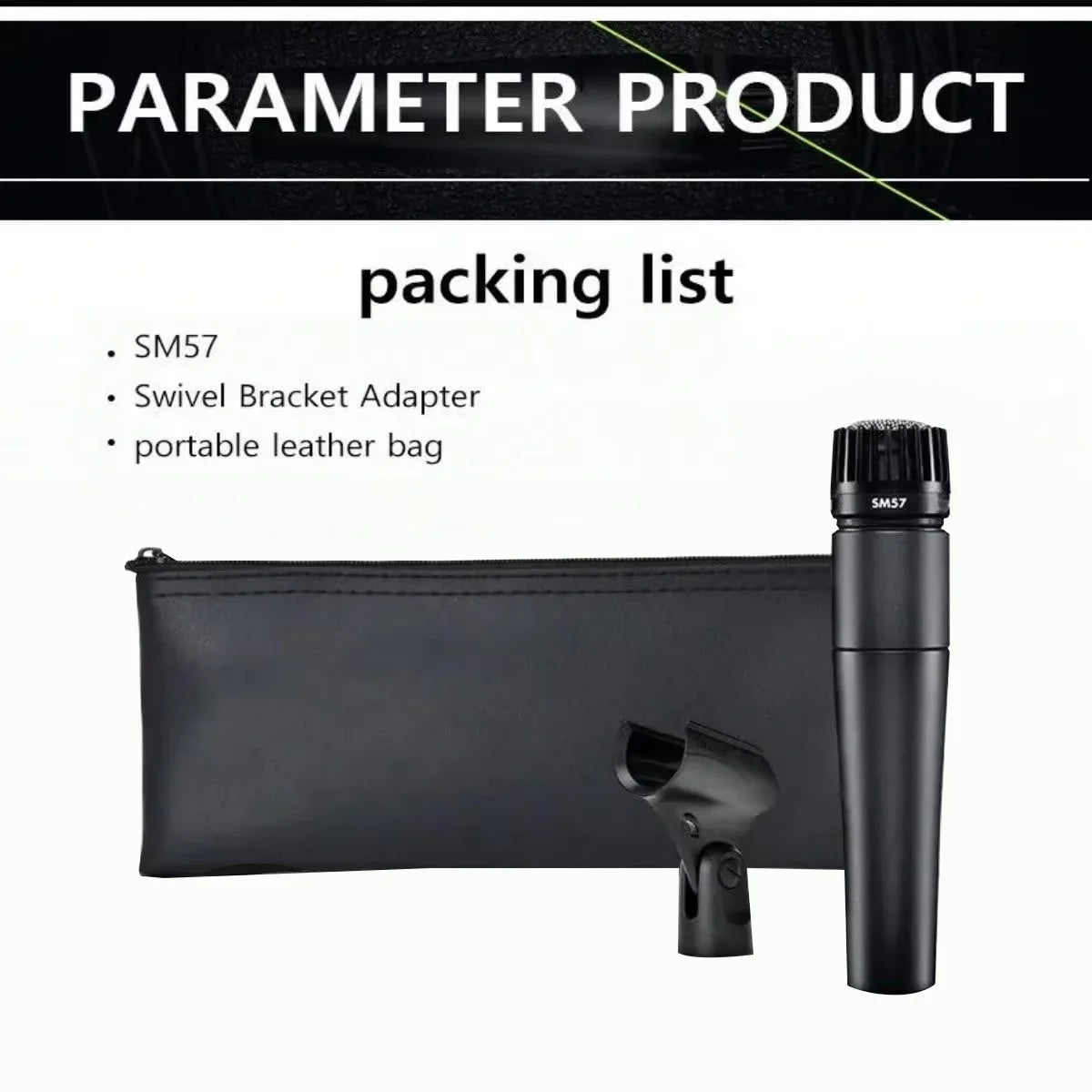 SM57 Dynamic Cardioid Microphone – Professional Wired Vocal & Instrument Mic for Stage, Studio, Karaoke & Recording