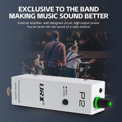 URX Personal In-Ear Monitor (IEM) Amplifier | Belt-Pack Headphone Amp with XLR & TRS Input