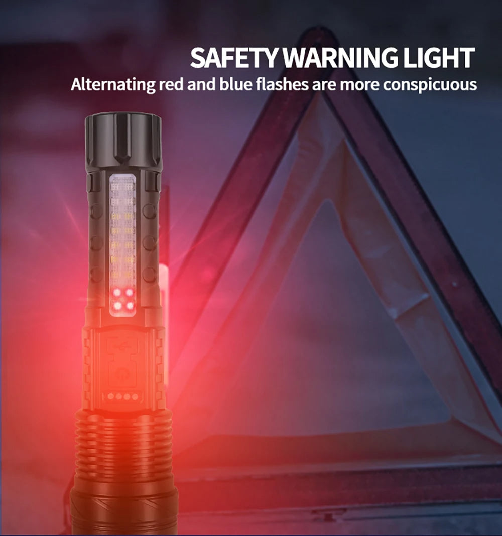 Ultra Bright Torch Powerful GT10 High beam LED Rechargable Flashlight Waterproof Camping Fishing