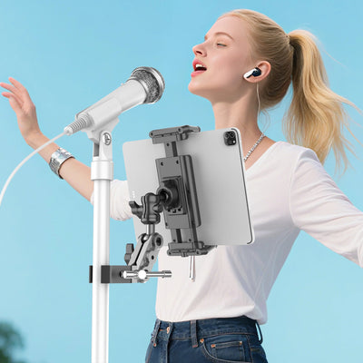 Universal Phone & Tablet Holder Mount for Treadmill, Bike, Stroller, Wheelchair & Golf Cart