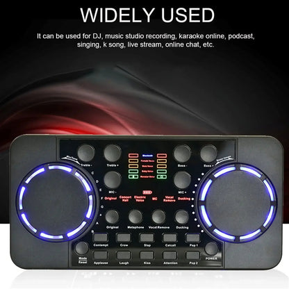 V300 Pro Portable Live Sound Card & Audio Mixer – Bluetooth, Noise Reduction & USB Recording