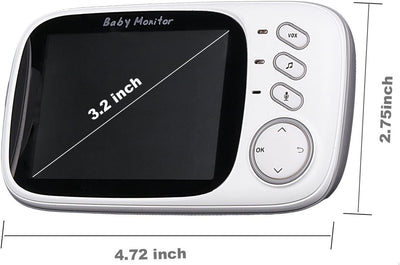 Video Baby Monitor camera with 3.2" LCD Wireless No app needed Audio Monitor with Camera Baby Alarm