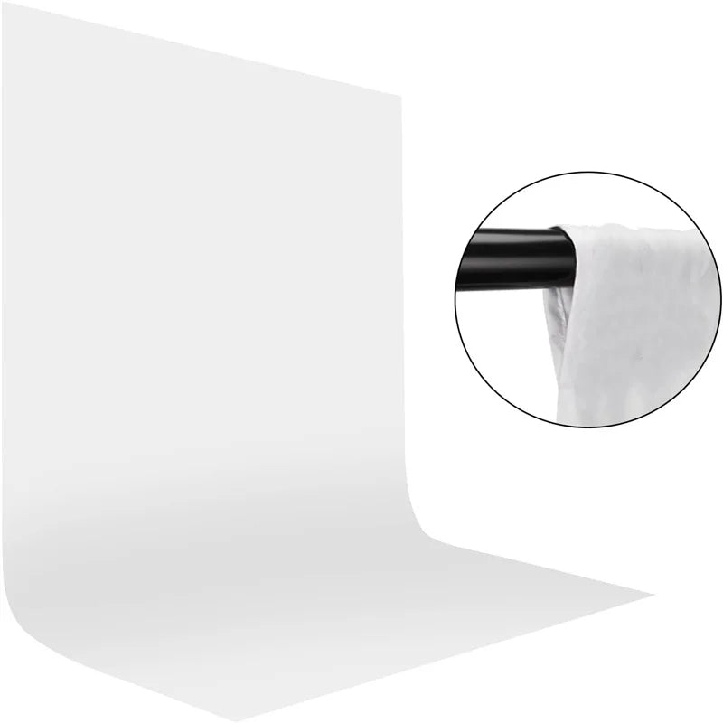 White 2Mx3M Hridz Muslin Backdrops for Photography Cloth Screen Photo Background Color Chromakey for Studio Video Wedding Ceremony Home Decoration