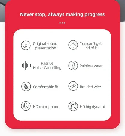 X2 Dynamic Wired In-Ear Earphones No Mic HIFI Heavy Bass Earbuds Gaming Headphones