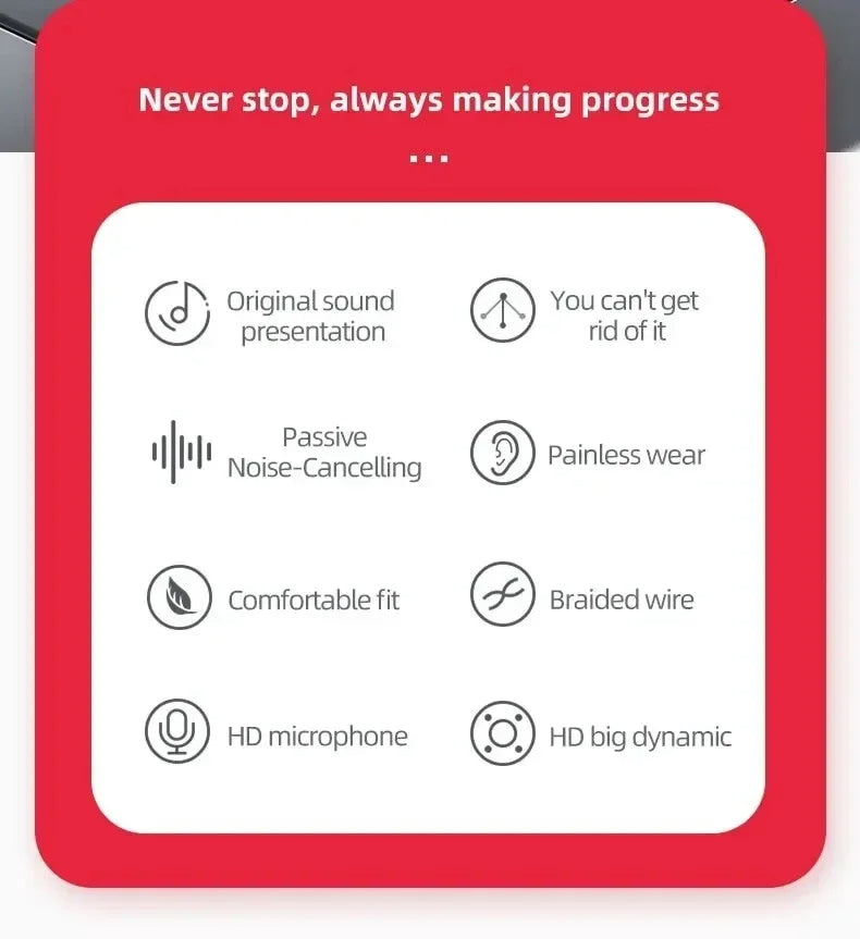 X2 Dynamic Wired In-Ear Earphones No Mic HIFI Heavy Bass Earbuds Gaming Headphones