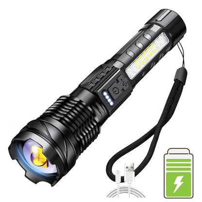 XHP50 Super Bright LED Flashlight – 2300 Lumens, USB Rechargeable, Waterproof, 7 Modes for Camping & Outdoor Adventures