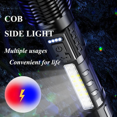 XHP50 Super Bright LED Flashlight – 2300 Lumens, USB Rechargeable, Waterproof, 7 Modes for Camping & Outdoor Adventures