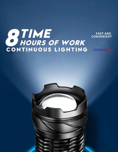 XHP50 Super Bright LED Flashlight – 2300 Lumens, USB Rechargeable, Waterproof, 7 Modes for Camping & Outdoor Adventures