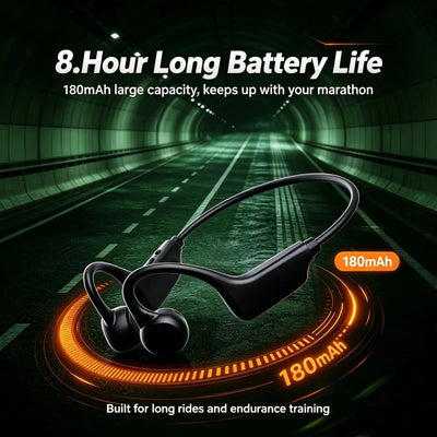 Hridz open-ear earphones 8-hour battery life with 180mAh battery