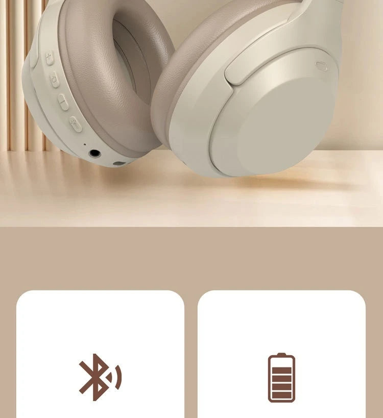 Hridz foldable wireless Bluetooth over-ear headphones with noise reduction and HD mic – photo 3