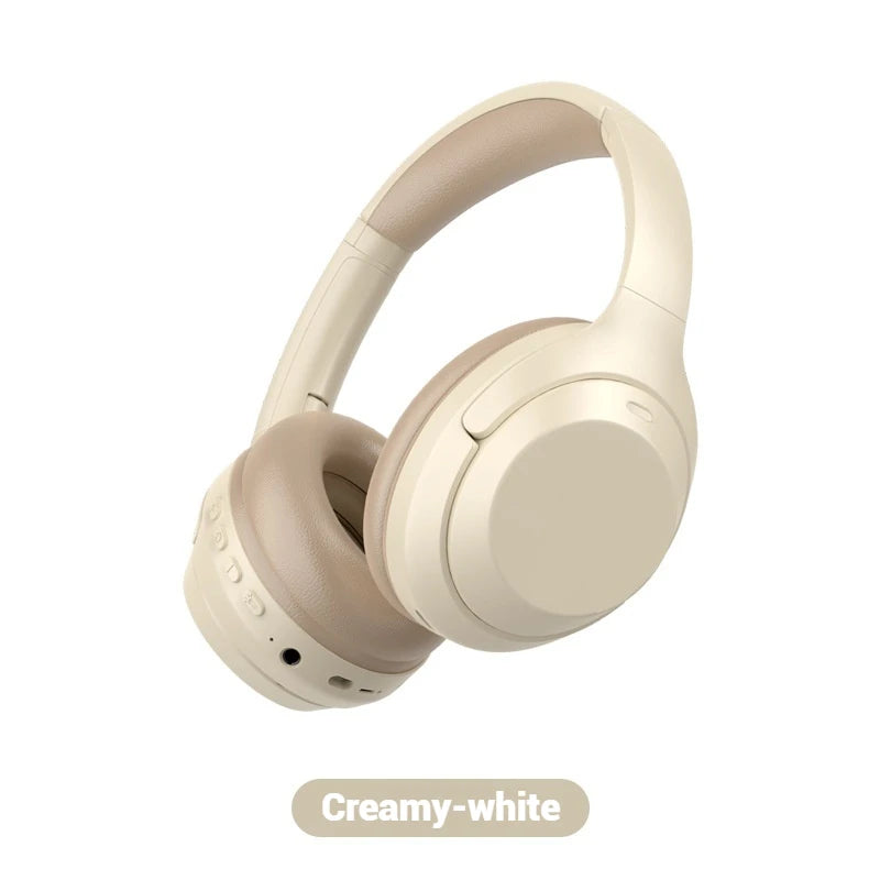 Hridz wireless Bluetooth 5.0 over-ear headphones in khaki – foldable gaming headset with HD mic
